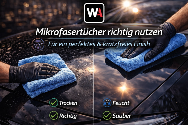 Mikrofasertücher richtig nutzen - Mikrofasertücher Auto – Anwendung &amp; Tipps