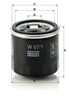 Schmierölwechselfilter W 67/1