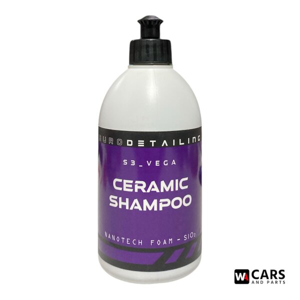 Eurodetailing S3 VEGA Ceramic Shampoo 500 ml – SiO₂ Nanotech Foam für Glanz & Schutz in einem Schritt