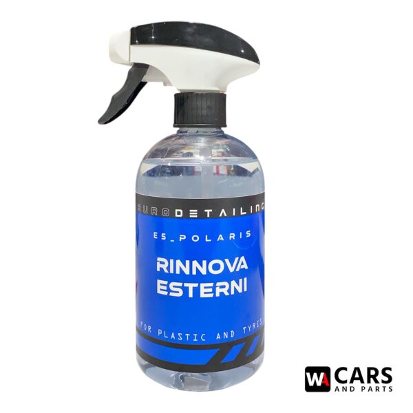 Eurodetailing E5 Polaris 500 ml – Exterieur-Kunststoff & Reifen Restaurator für tiefes, erneuertes Finish