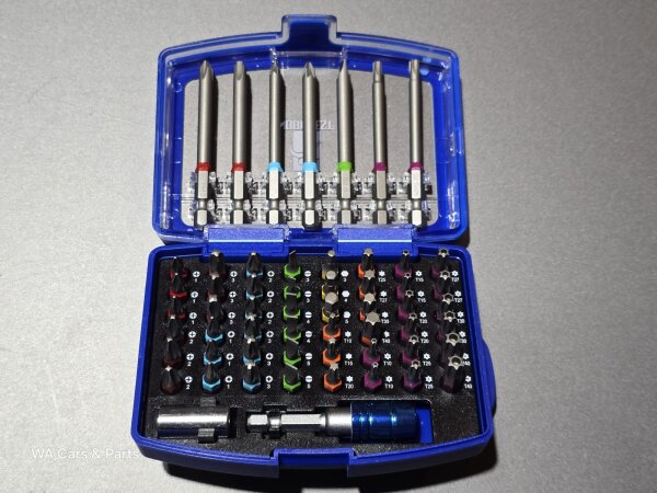 Bit Box 57 Teilig Bitsatz Torx Imbus Kreuz Schlitz T10 T15 T20 T25 T27 T30 T40