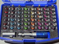 Bit Box 57 Teilig Bitsatz Torx Imbus Kreuz Schlitz T10...