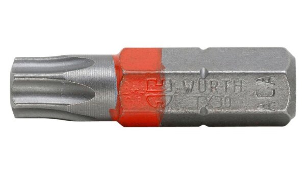 Bit TX C 6,3 (1/4 Zoll) Torx TX30 Würth 5 Stück 06143130