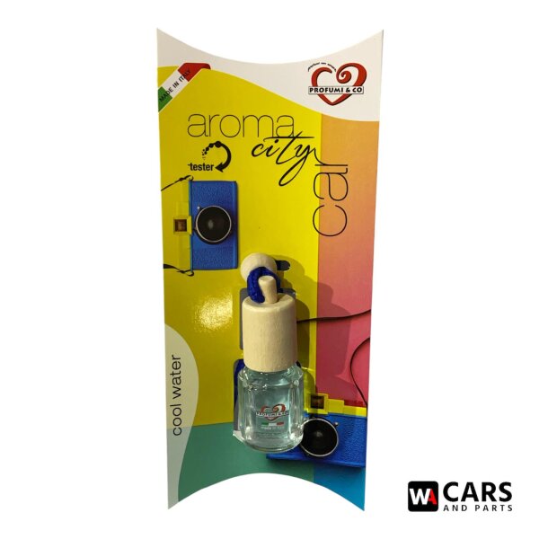 Aroma City Cool Water Auto Duftanhänger mit Holzverschluss – Frischer, klarer Autoduft für ein sauberes und belebendes Fahrerlebnis