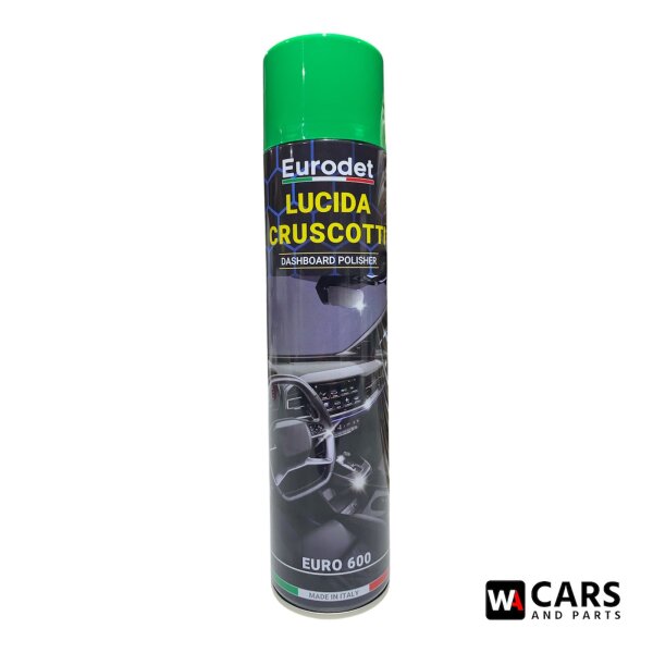 Eurodet Euro 600 Cockpit- & Kunststoffpflegespray – Talco (Talkum), 600 ml