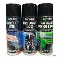 EURODET 3er Pflege-Set – Glasreiniger,...