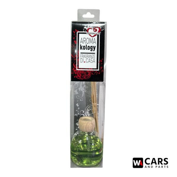 AromaKology Raumduft Diffuser Mela Apfel – Stilvoller Duft mit Holzstäbchen für Zuhause, Büro & Fahrzeug, 100 ml