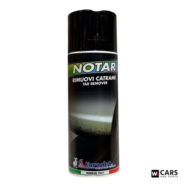 Eurodet NOTAR Rimuovi Catrame Tar Remover Spray 400ml – Entfernt Teer, Harz & Klebereste von Lack, Glas und Felgen