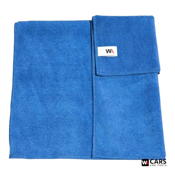 WA Cars & Parts Microfasertuch 40x40 cm 380 GSM Premium Reinigungstuch Auto Pflege Blau
