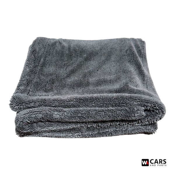 WA Cars & Parts Premium Trocknungstuch 50x80 cm 1400 GSM Double Twisted Loop Autopflege Grau