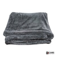 WA Cars & Parts Premium Trocknungstuch 50x80 cm 1400 GSM Double Twisted Loop Autopflege Grau