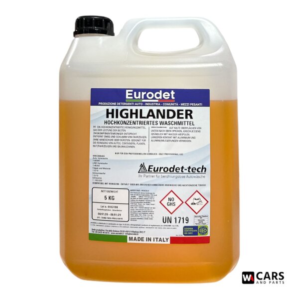 EURODET HIGHLANDER Hochkonzentriertes Waschmittel 5 kg LKW PKW Vorwäsche
