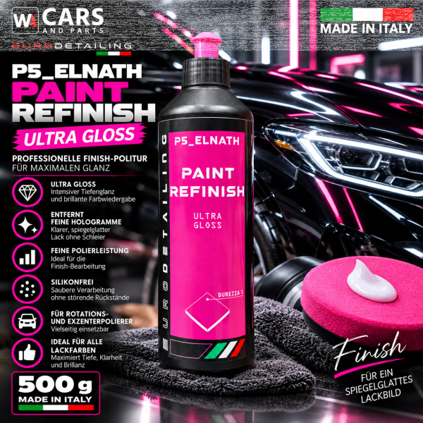 EURODETAILING P5_ELNATH Paint Refinish Ultra Gloss – Finishpolitur Hochglanzpolitur 500 g